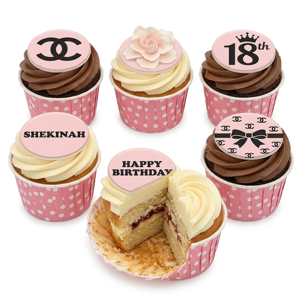 Luxury Designer Birthday Cupcakes for Her