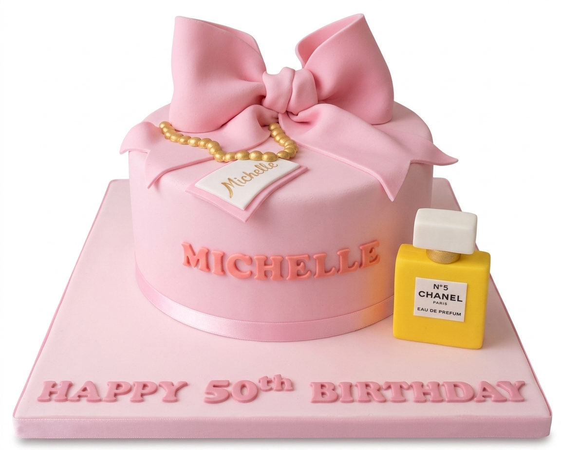 Pink Chanel Birthday Cake for Her