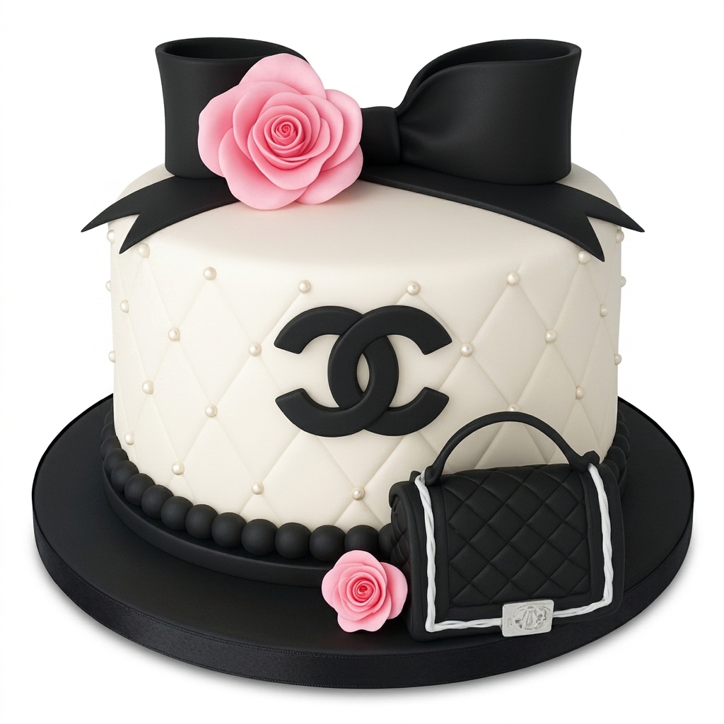 Chanel Inspired Designer Birthday Cake