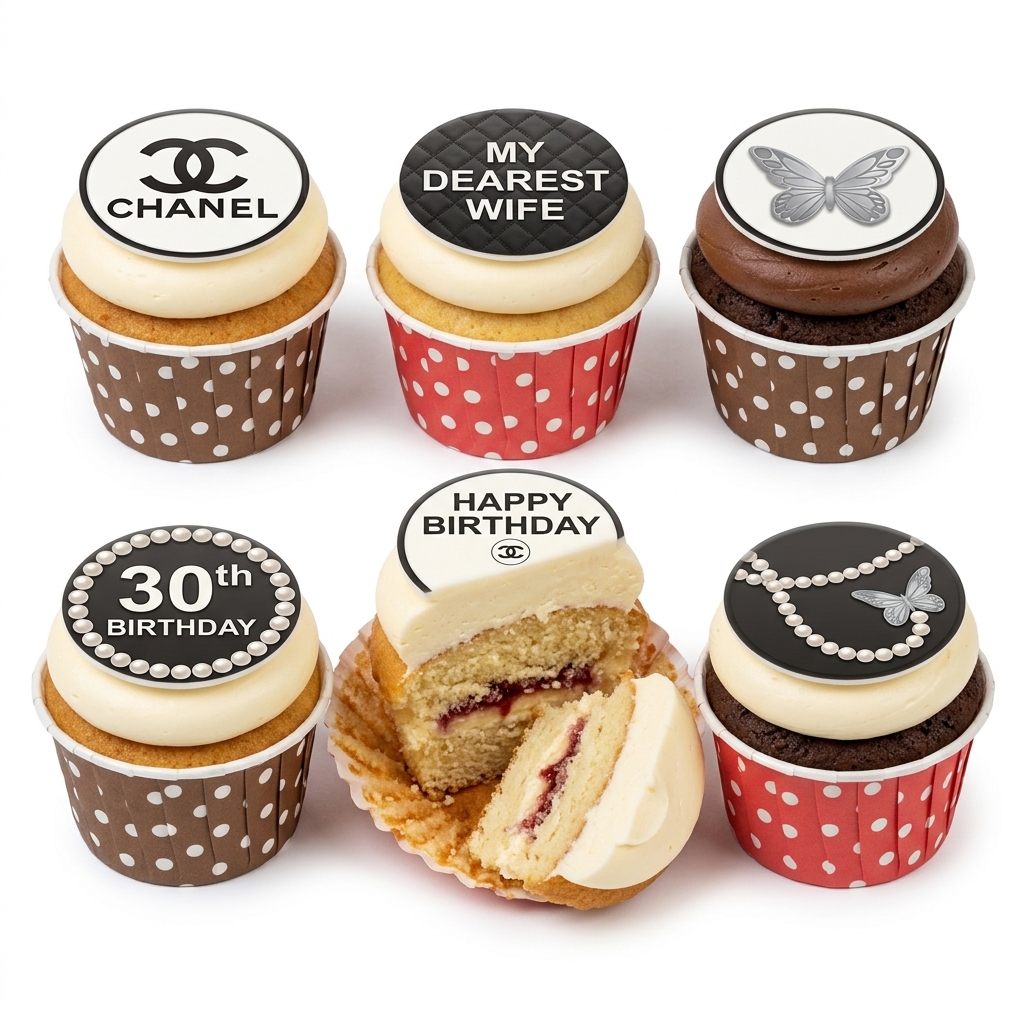 Chanel Birthday Cupcakes