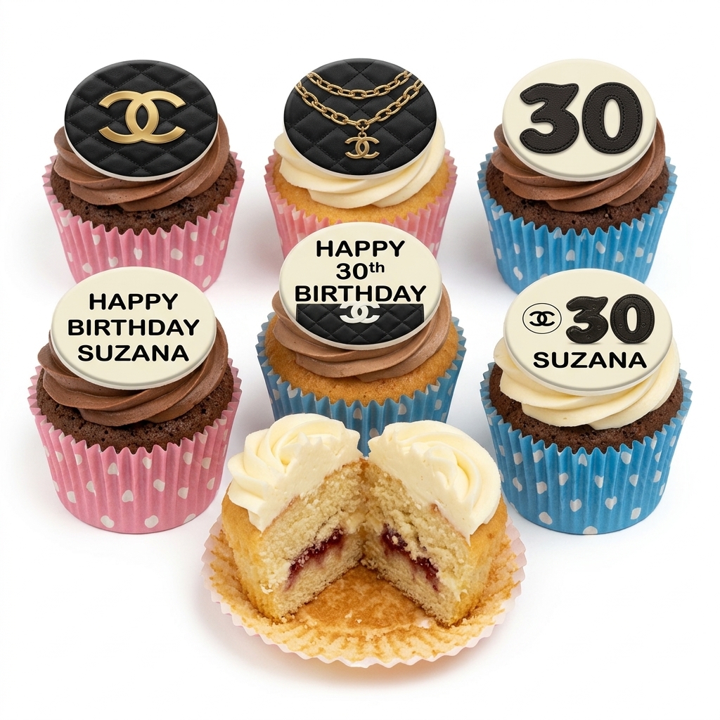 Luxury Fashion Birthday Cupcakes for Her