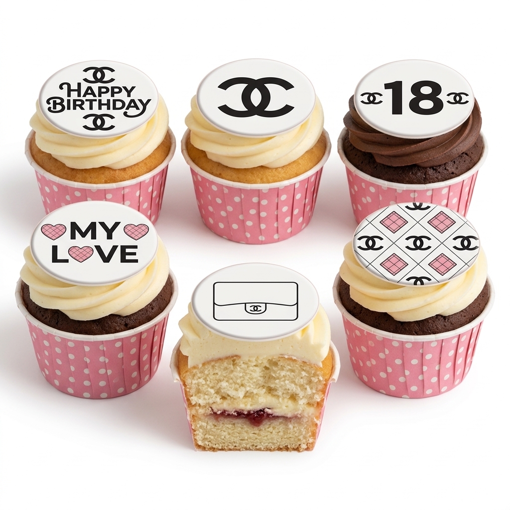 Chanel Inspired Birthday Cupcakes for Her