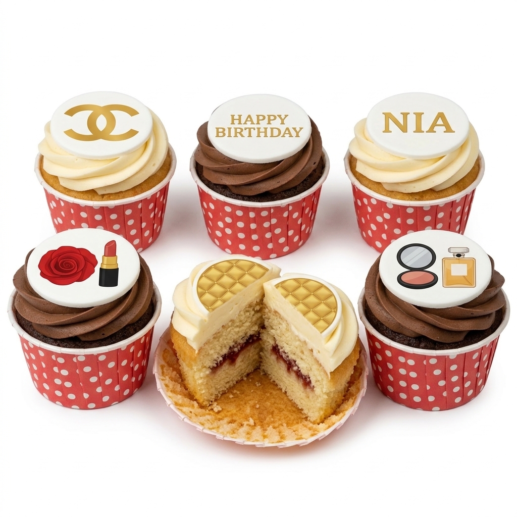 Luxury Fashion Birthday Cupcakes for Her