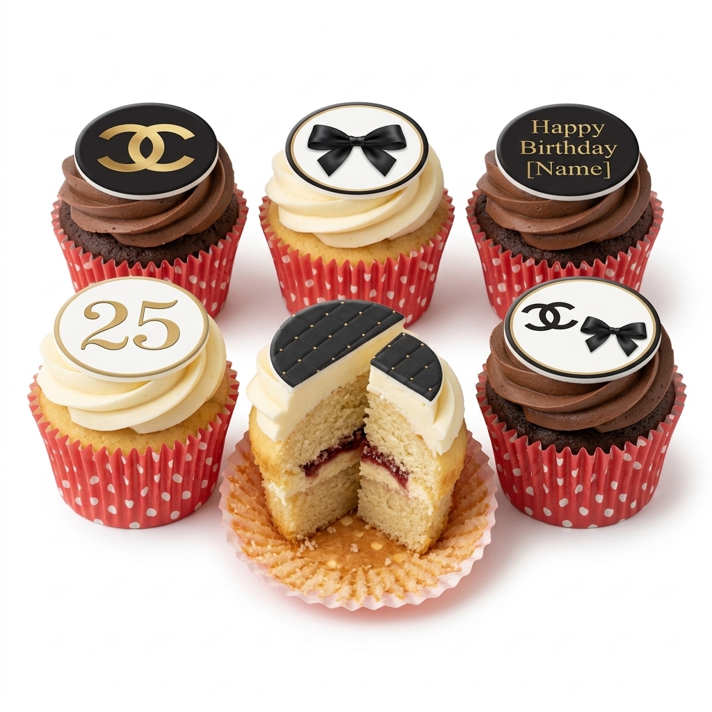 Luxury Fashion Birthday Cupcakes for Her