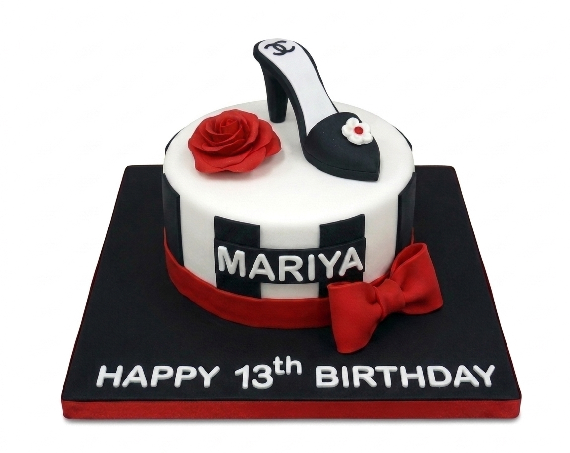 High Heel Birthday Cake for Her with Custom Age