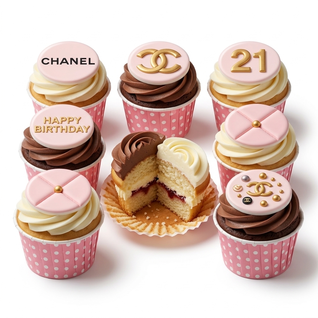 Chanel Inspired Birthday Cupcakes for Her