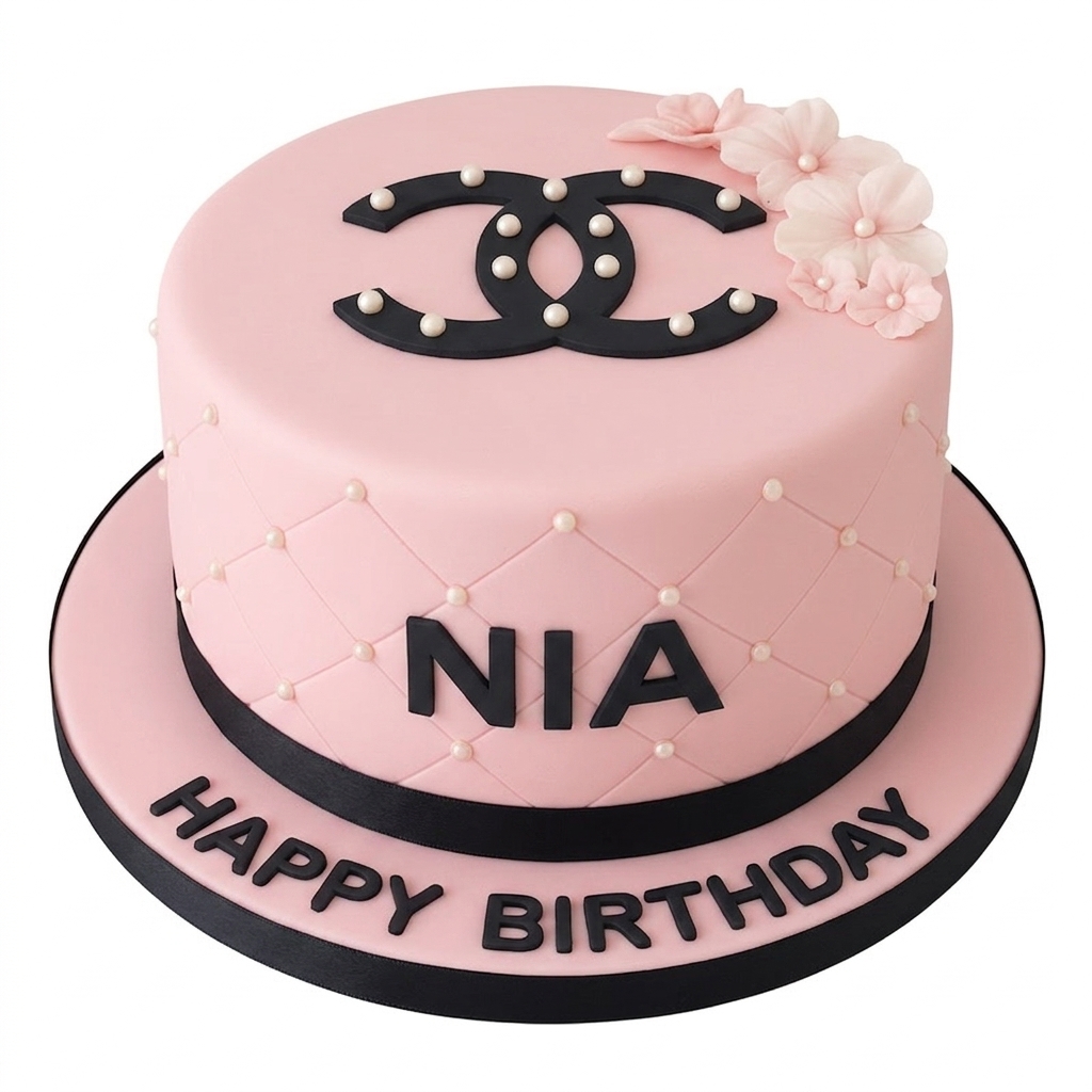 Chanel Inspired Pink Birthday Cake for Her