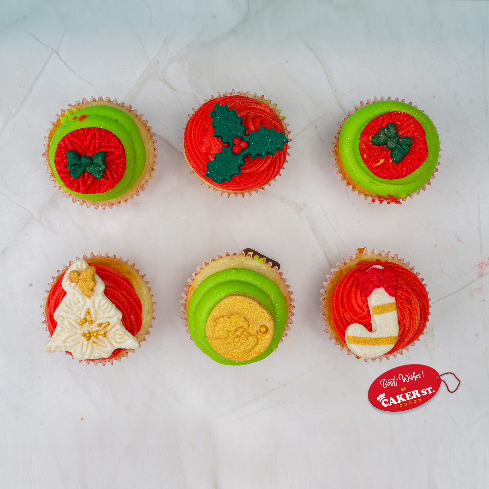 Cheer Christmas Cupcakes