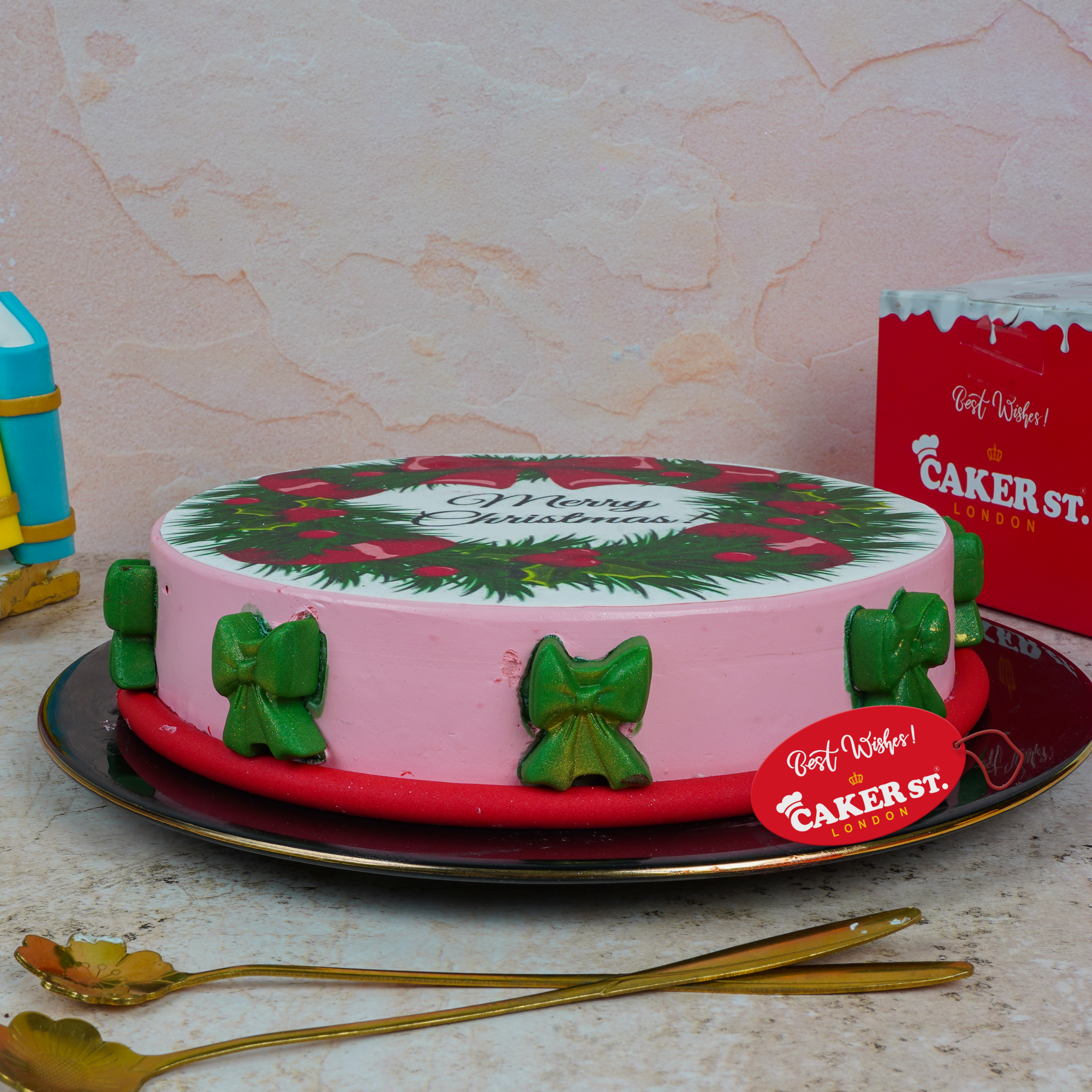 Cheerful Gift Christmas Cake