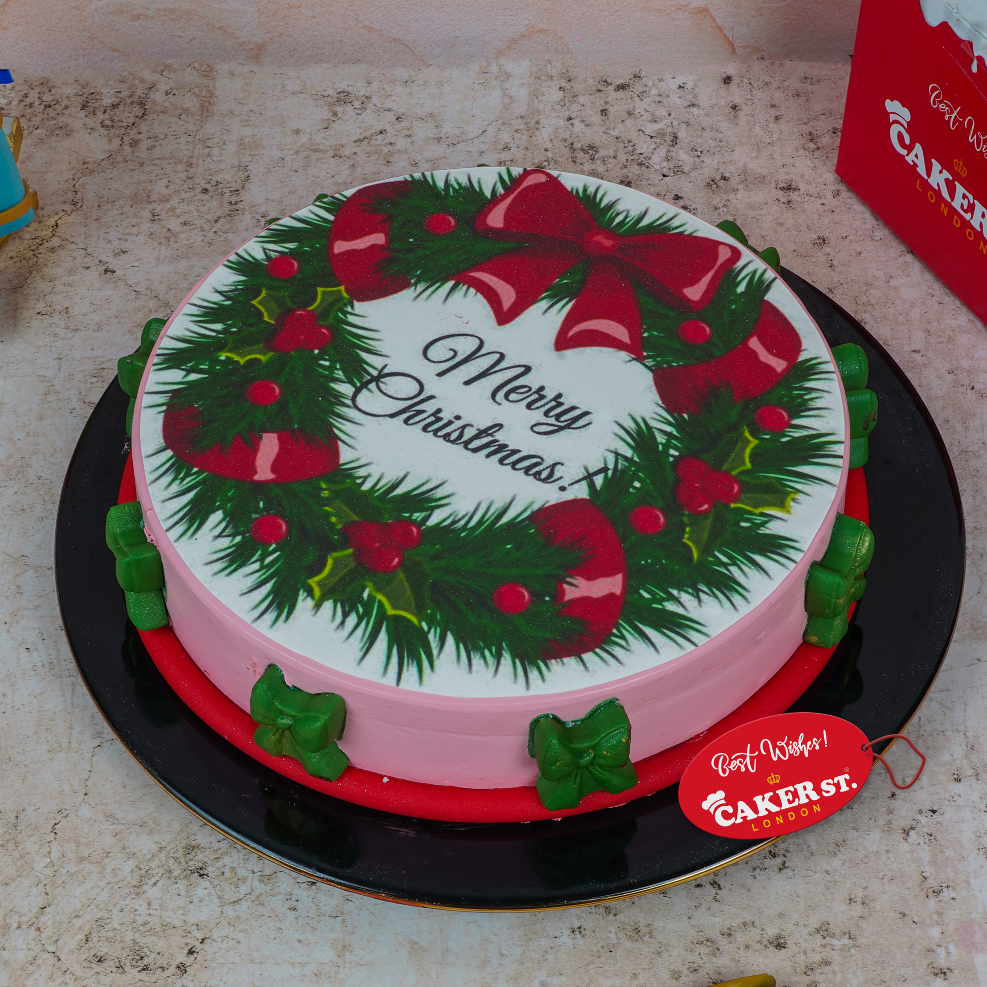 Cheerful Gift Christmas Cake