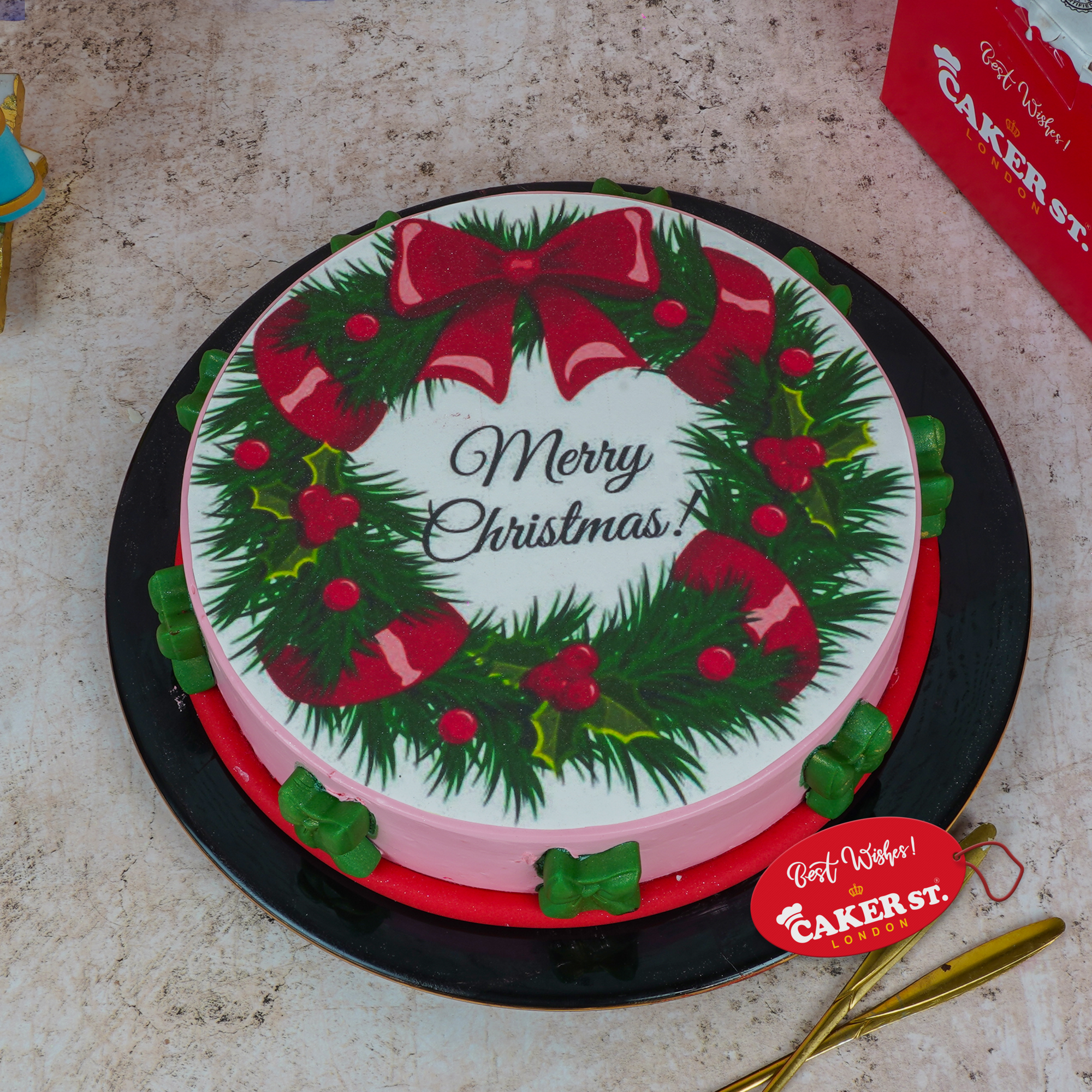 Cheerful Gift Christmas Cake