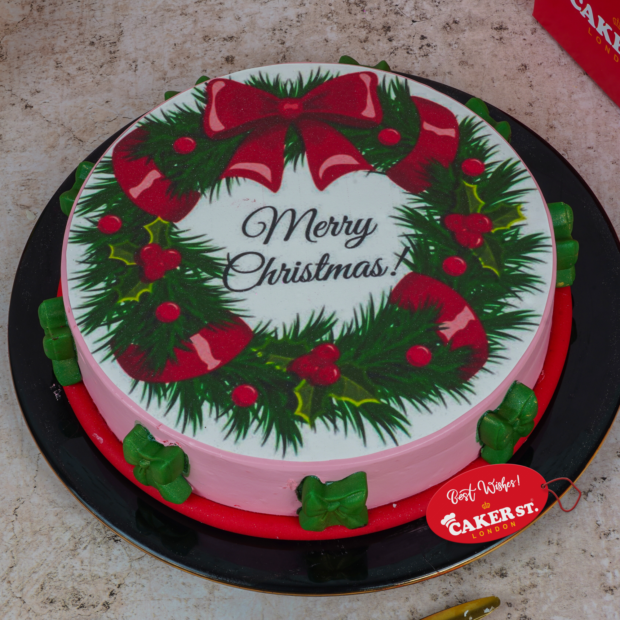 Cheerful Gift Christmas Cake