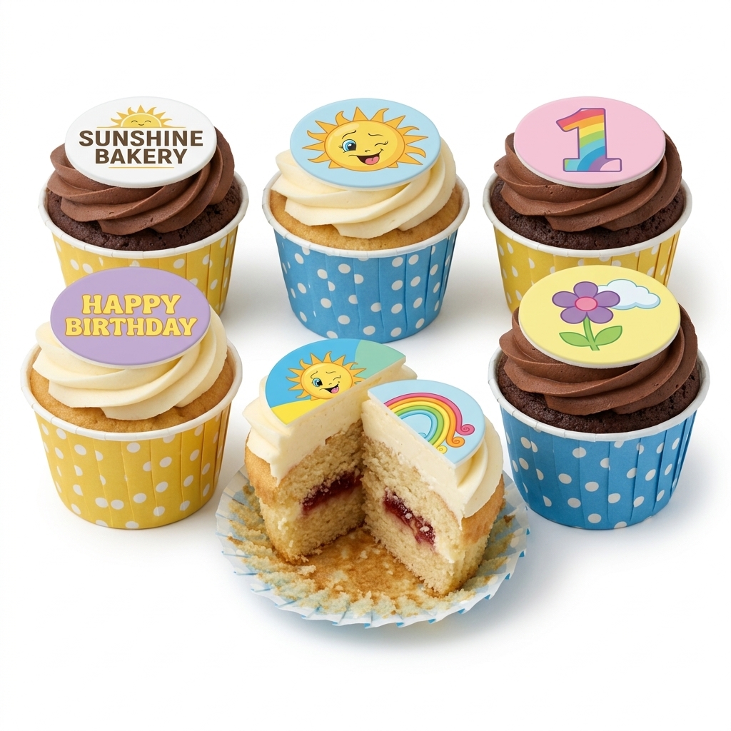 Kids Rainbow Birthday Cupcakes