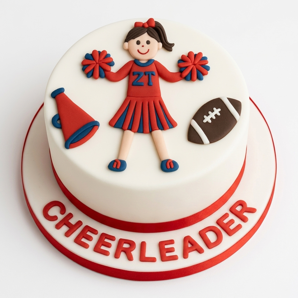 Cheerleader Birthday Cake
