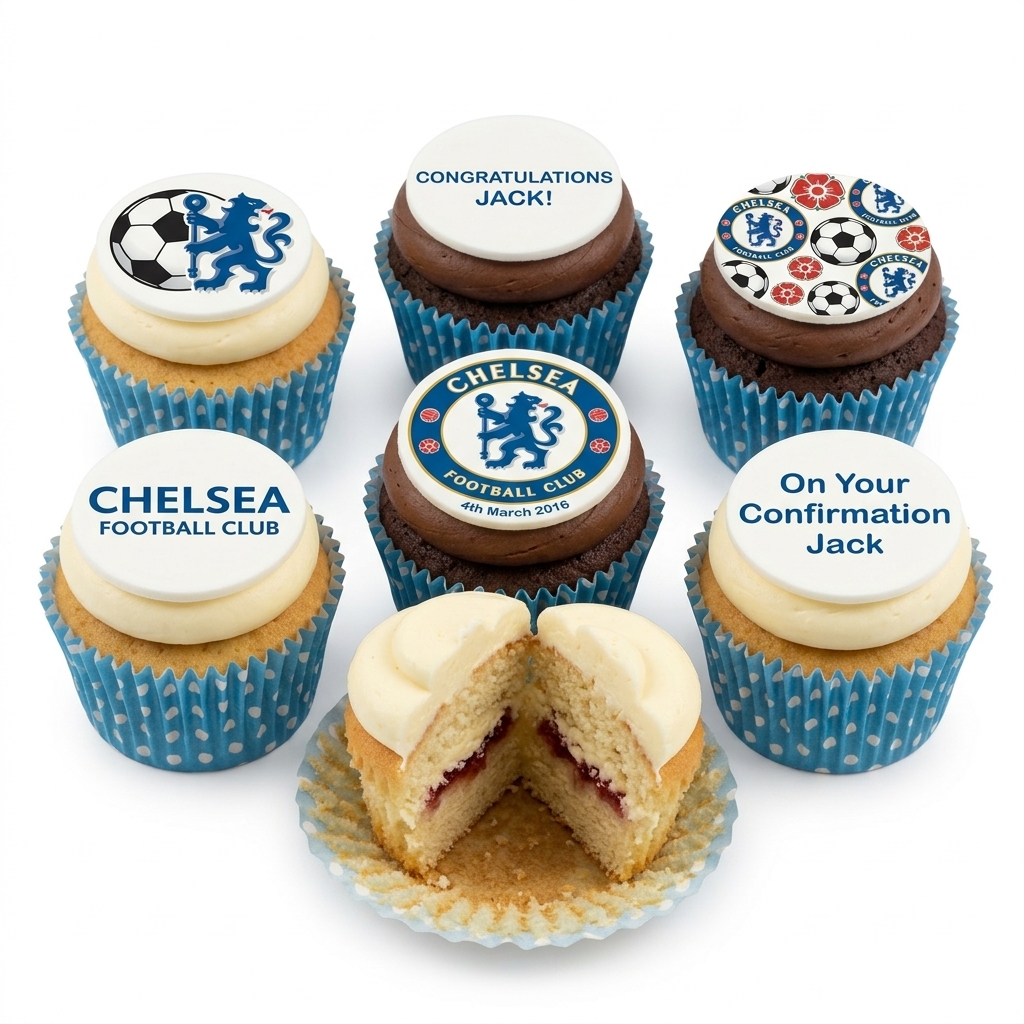Chelsea FC Football Cupcakes