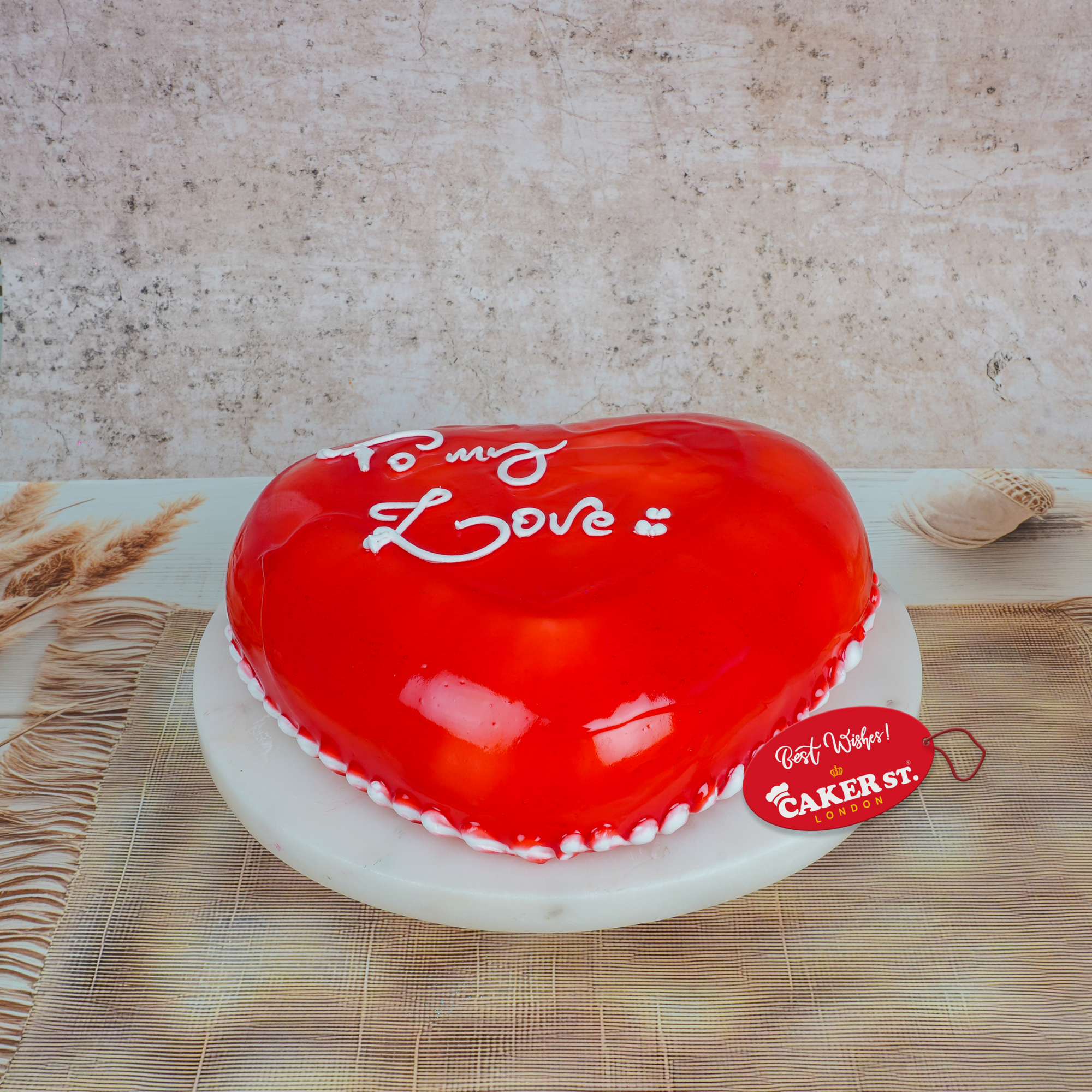 Cherished Strawberry Heart Cake 