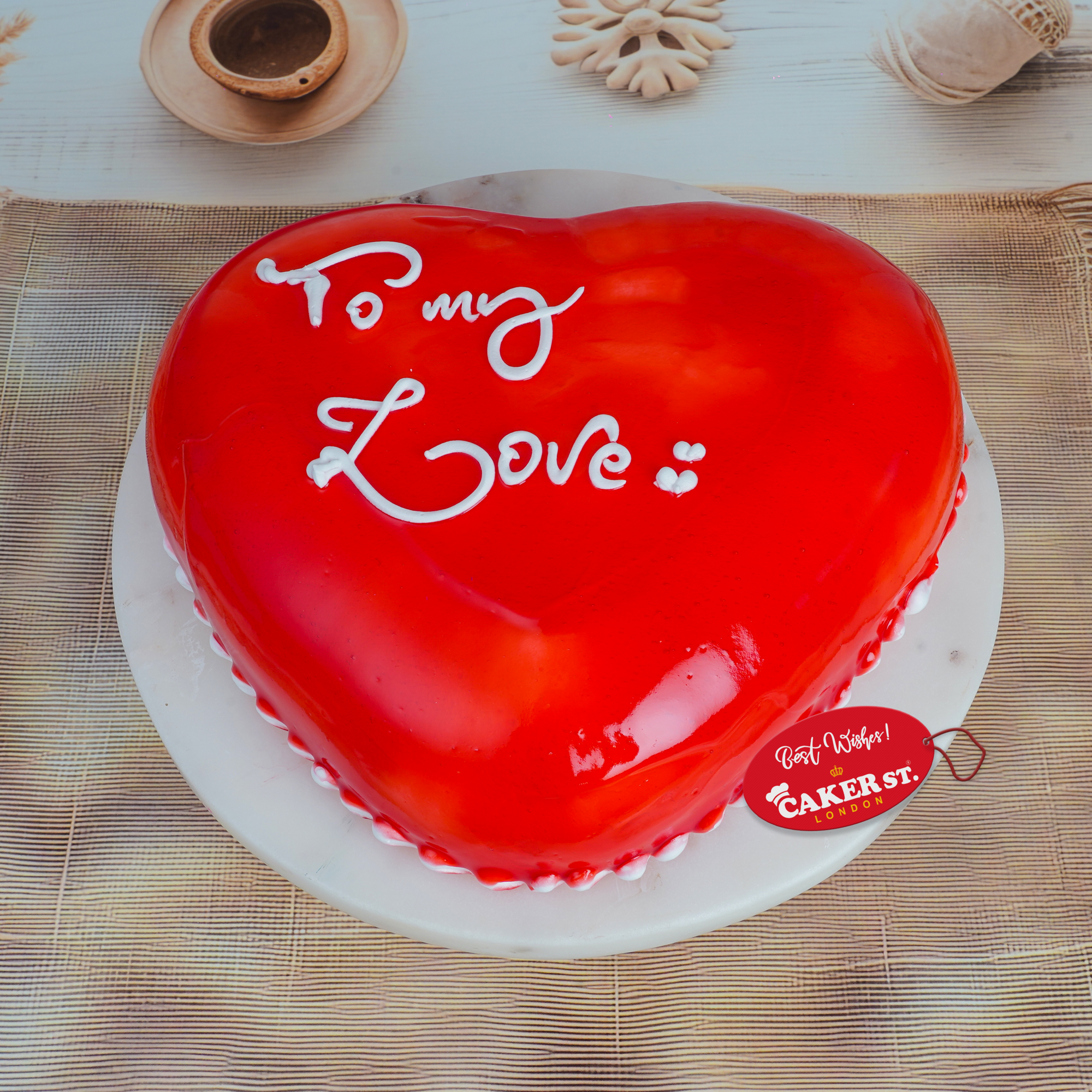 Cherished Strawberry Heart Cake 