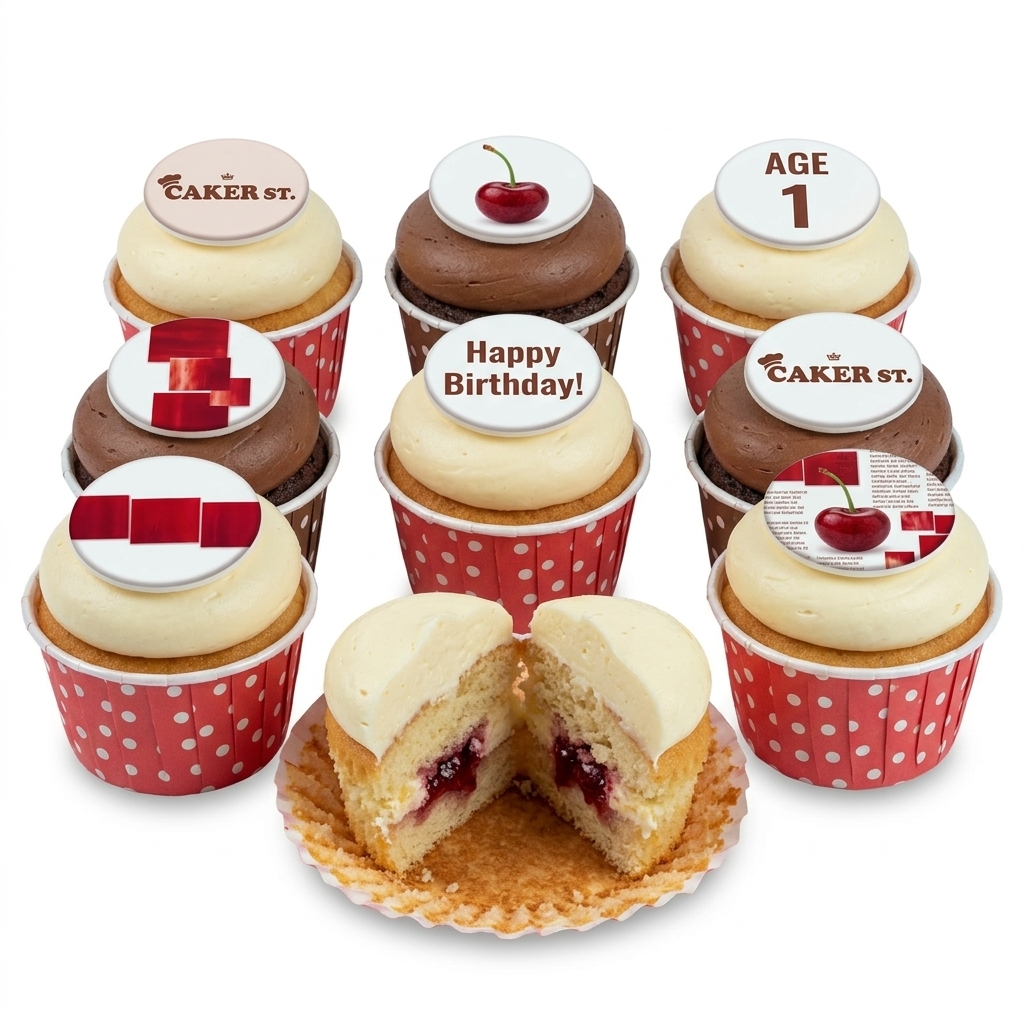 Custom Age Birthday Cupcakes