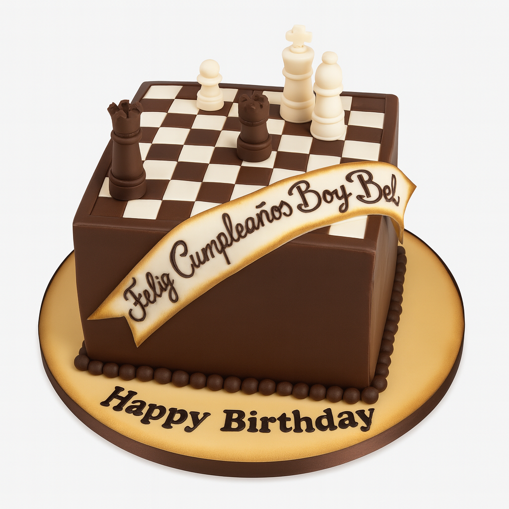 Chess board birthday cake