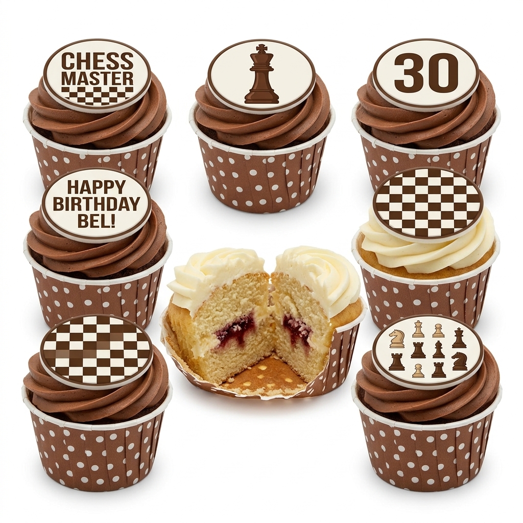 Chess Master Birthday Cupcakes