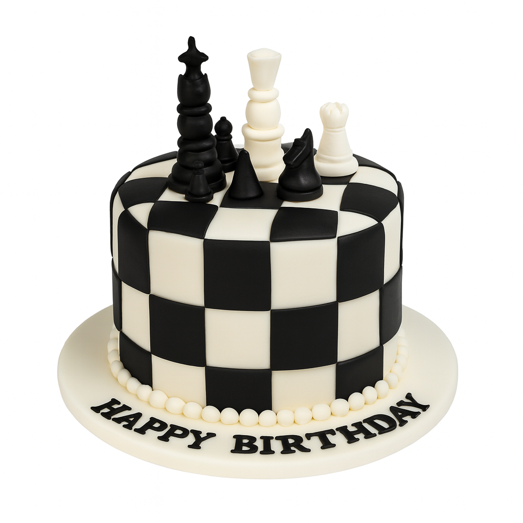 Chess Game Birthday Cake