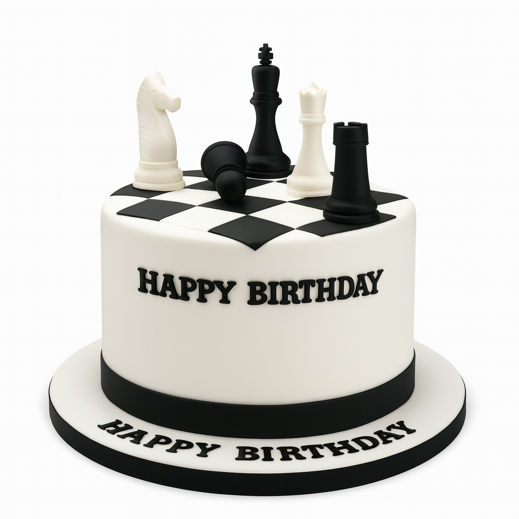 Chess Game Birthday Cake