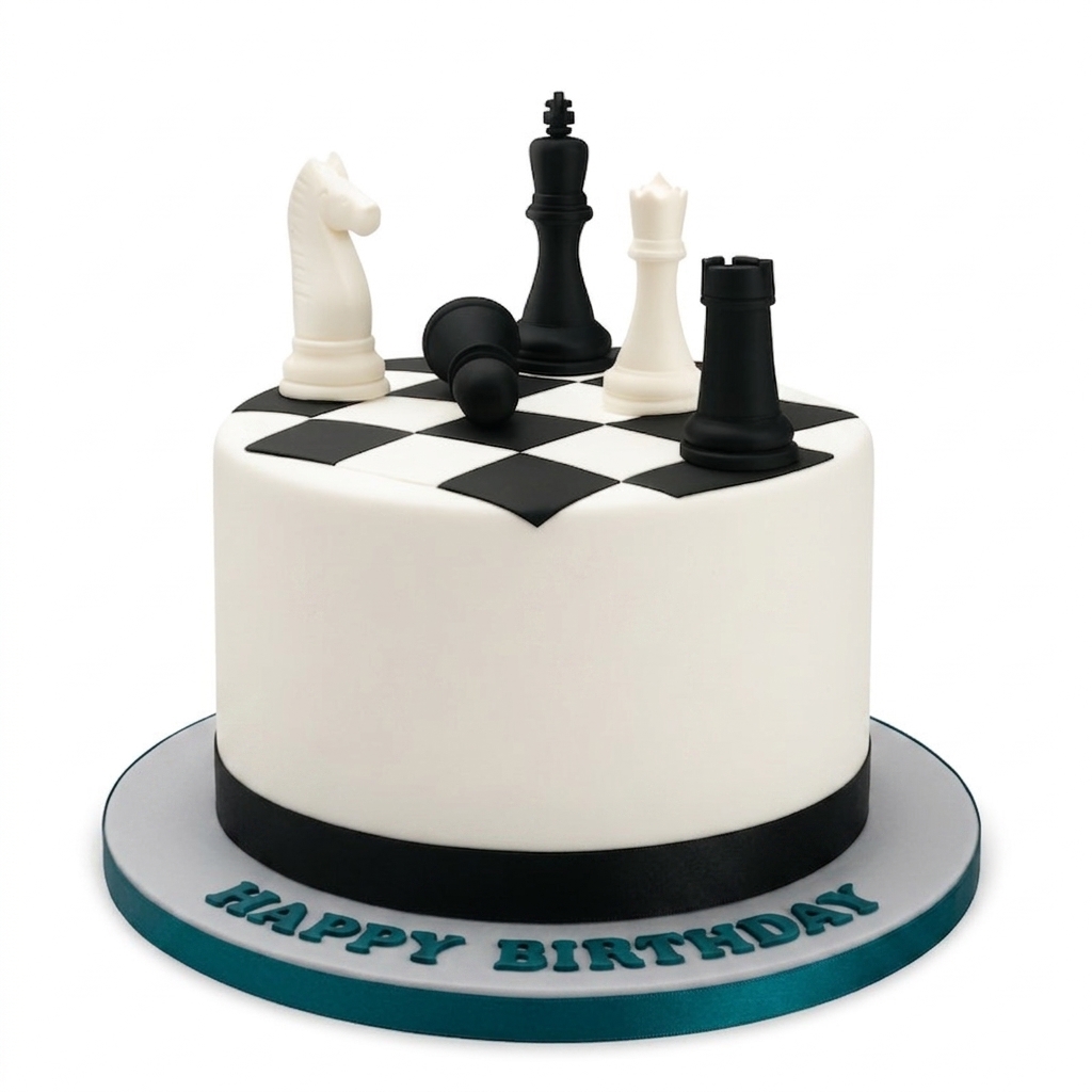 Chess Theme Birthday Cake
