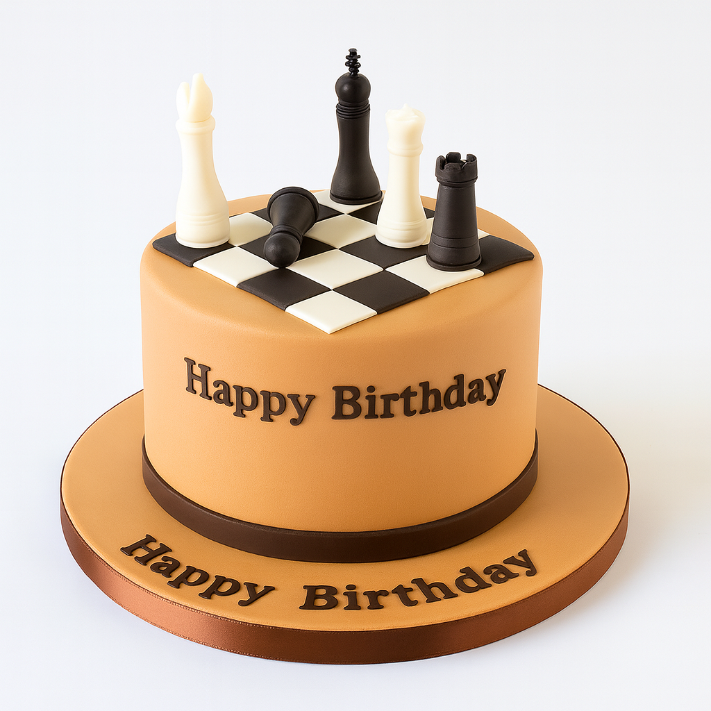 Chess Game Birthday Cake