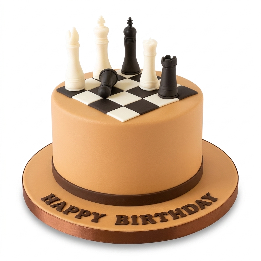 Chess Theme Birthday Cake