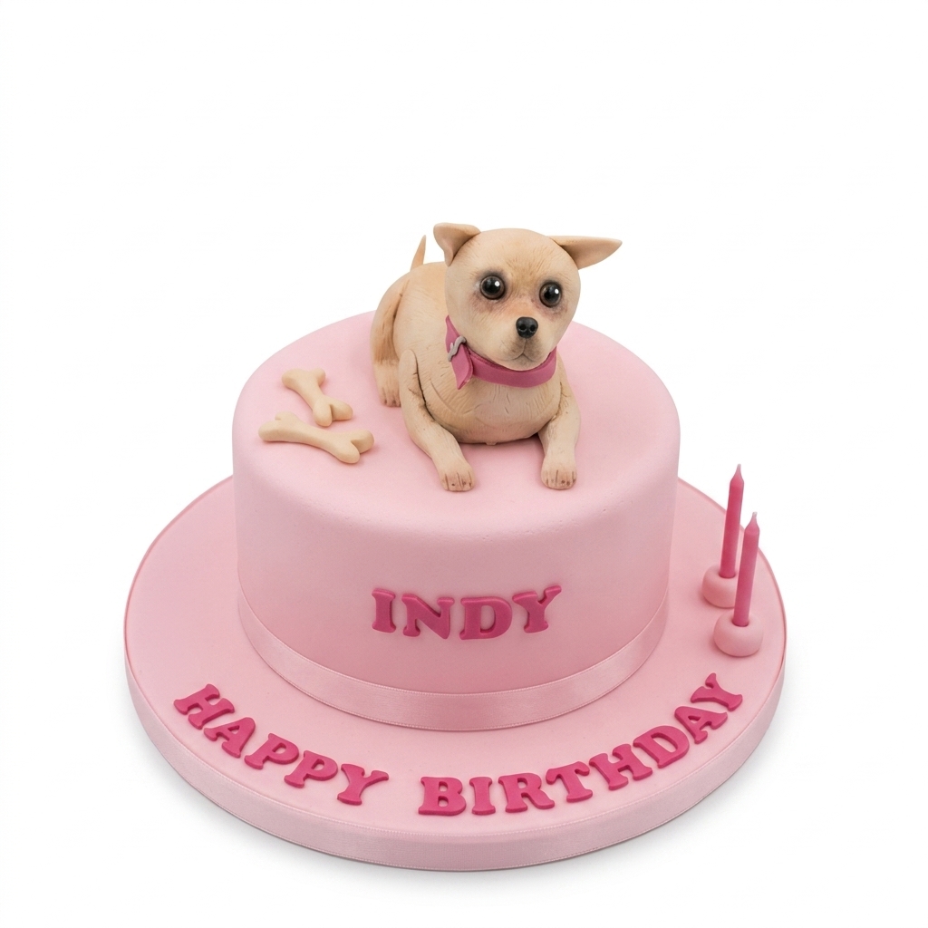 Chihuahua Dog Birthday Cake