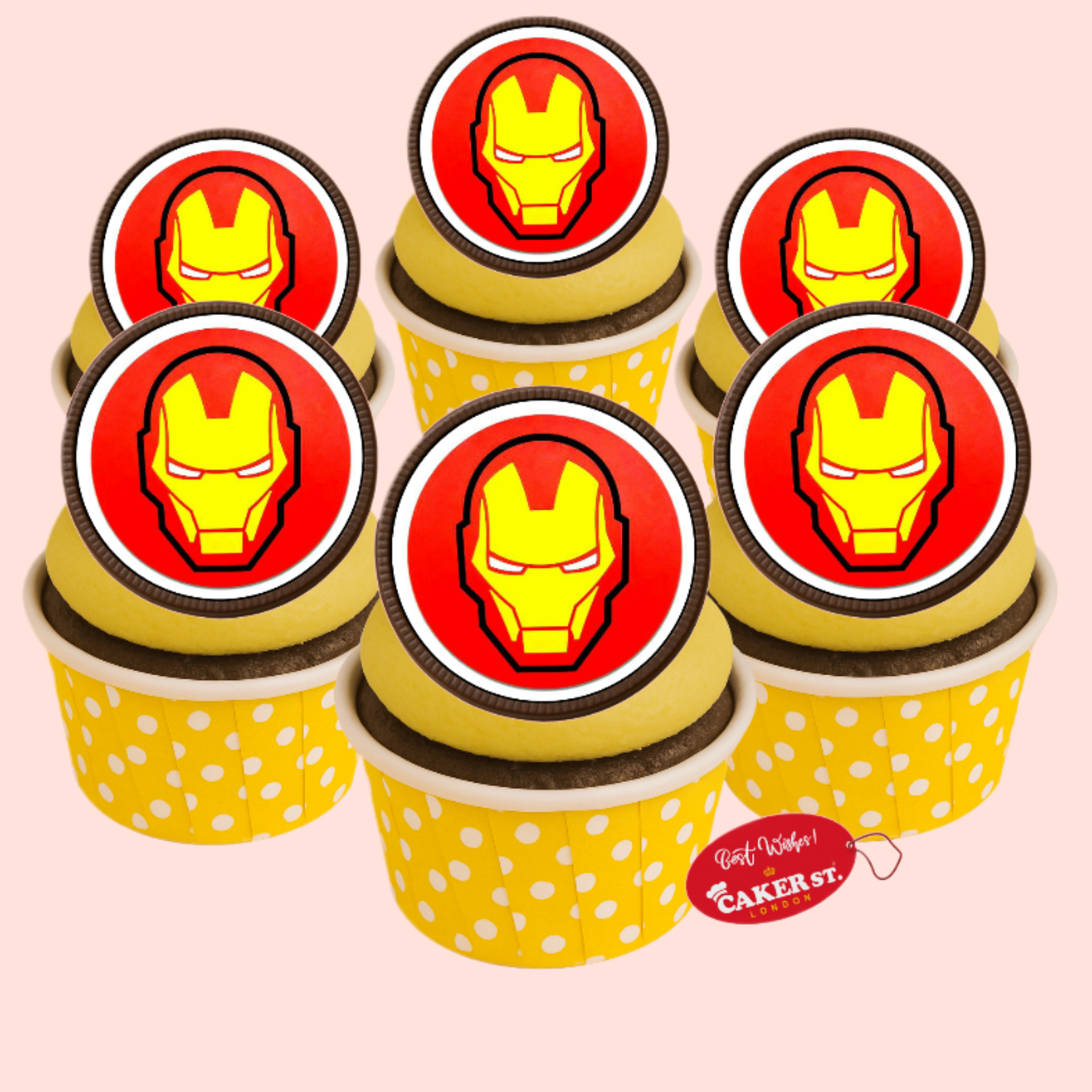 Chocolate Disc Avengers Theme Cupcakes