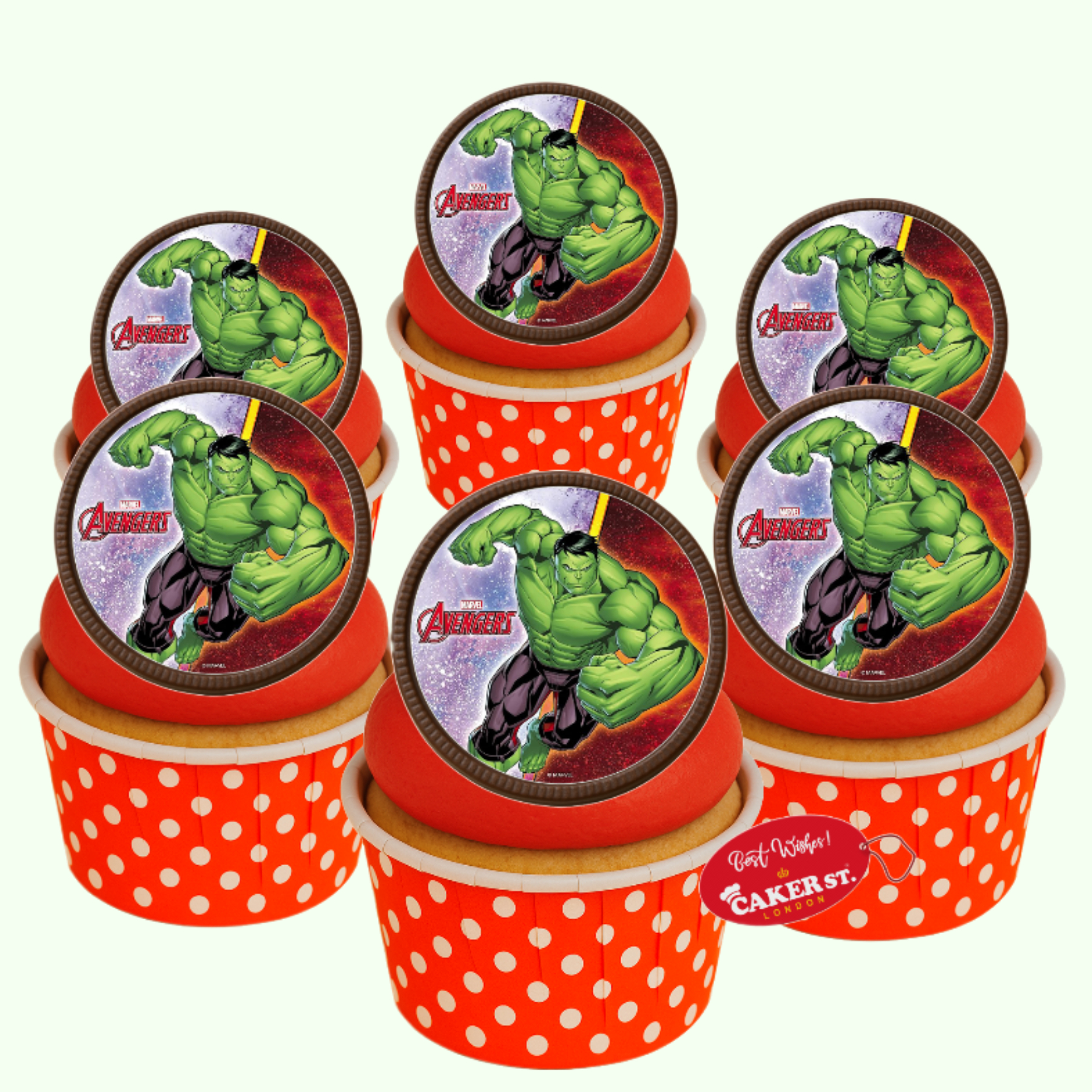 Chocolate Disc Avengers Theme Cupcakes