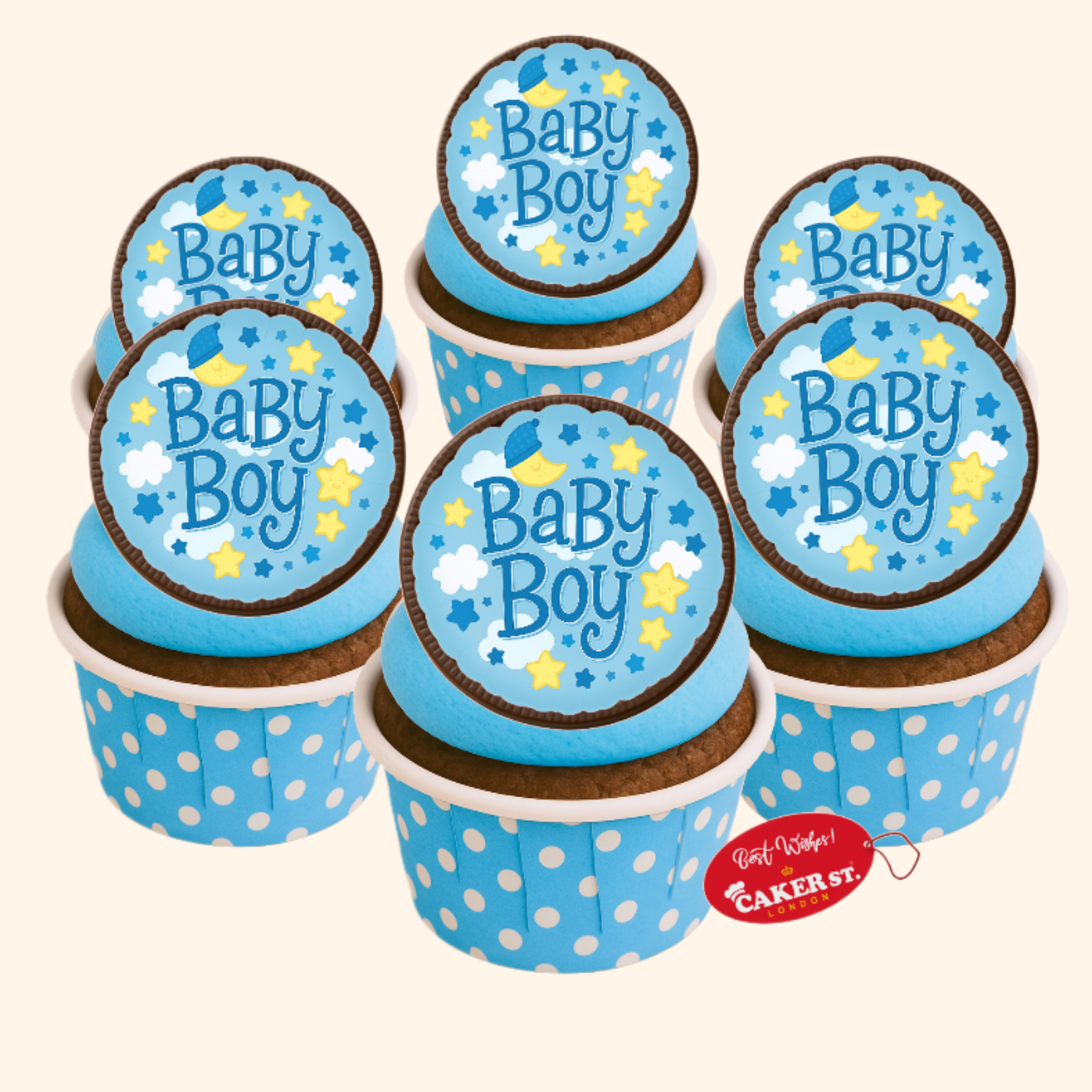  Chocolate Disc Baby Shower Cupcakes For Boys