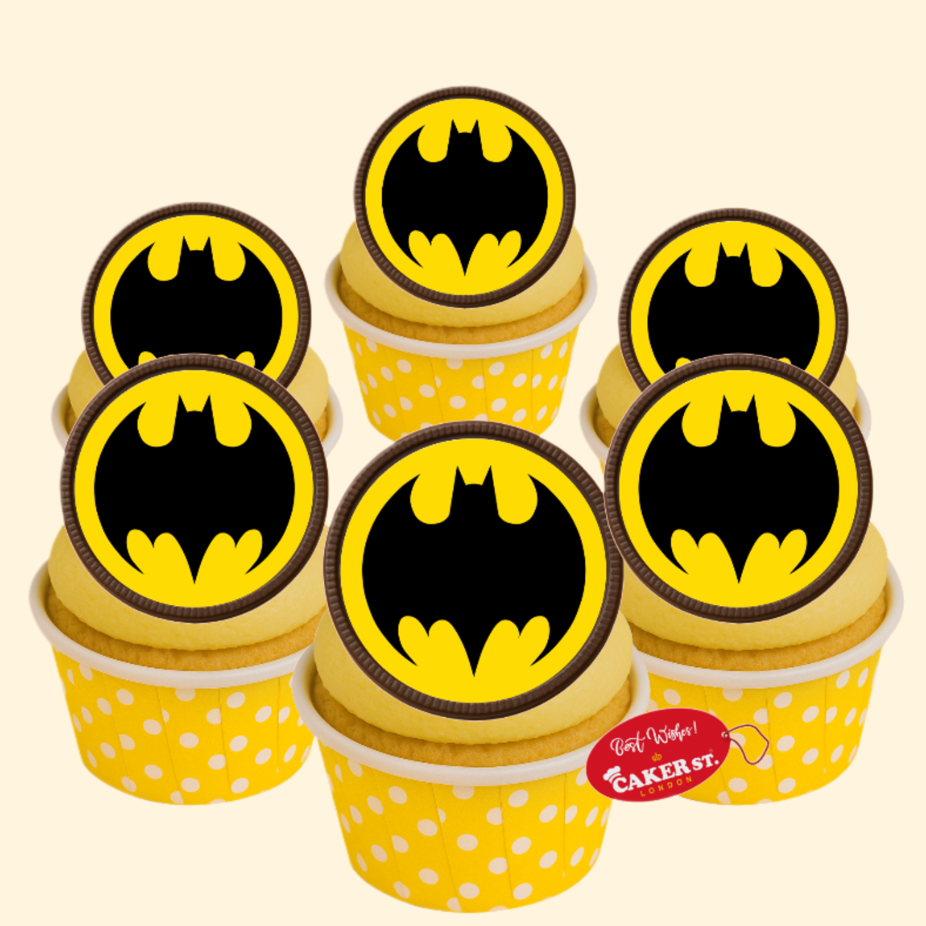 Chocolate Disc  Batman Theme Cupcakes