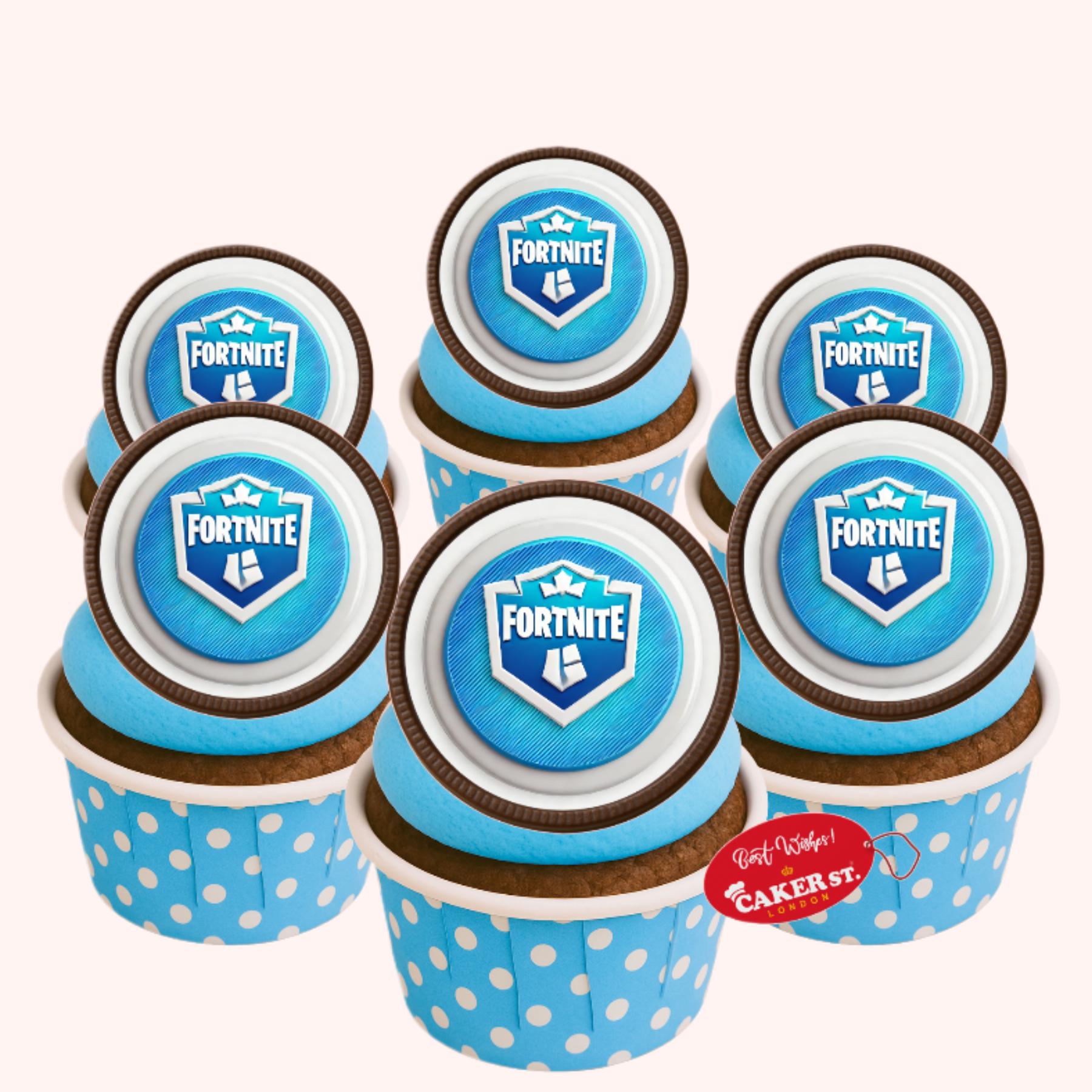 Chocolate Disc Fortnite Themed Cupcakes