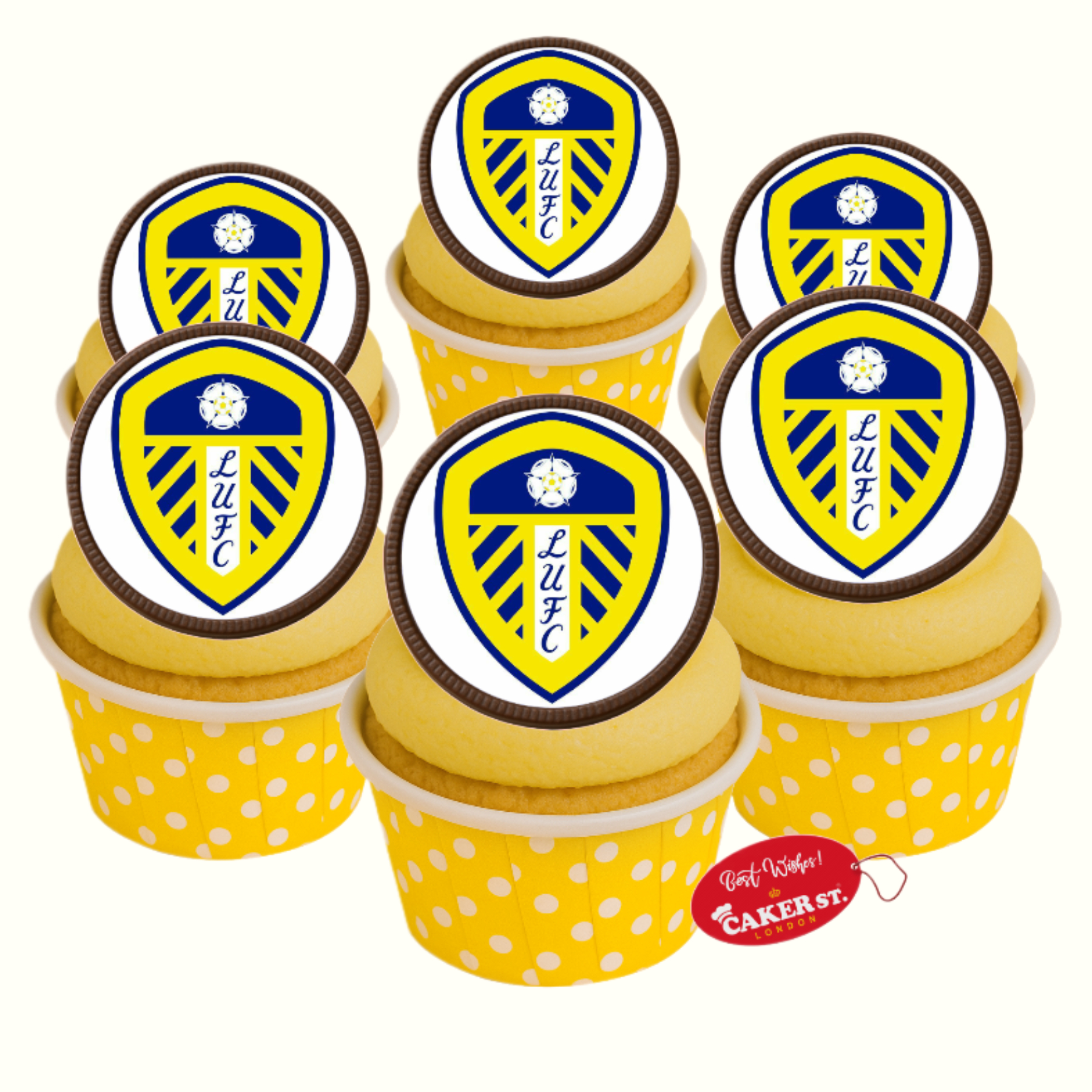 Chocolate Disc Leeds United Football Club Cupcakes