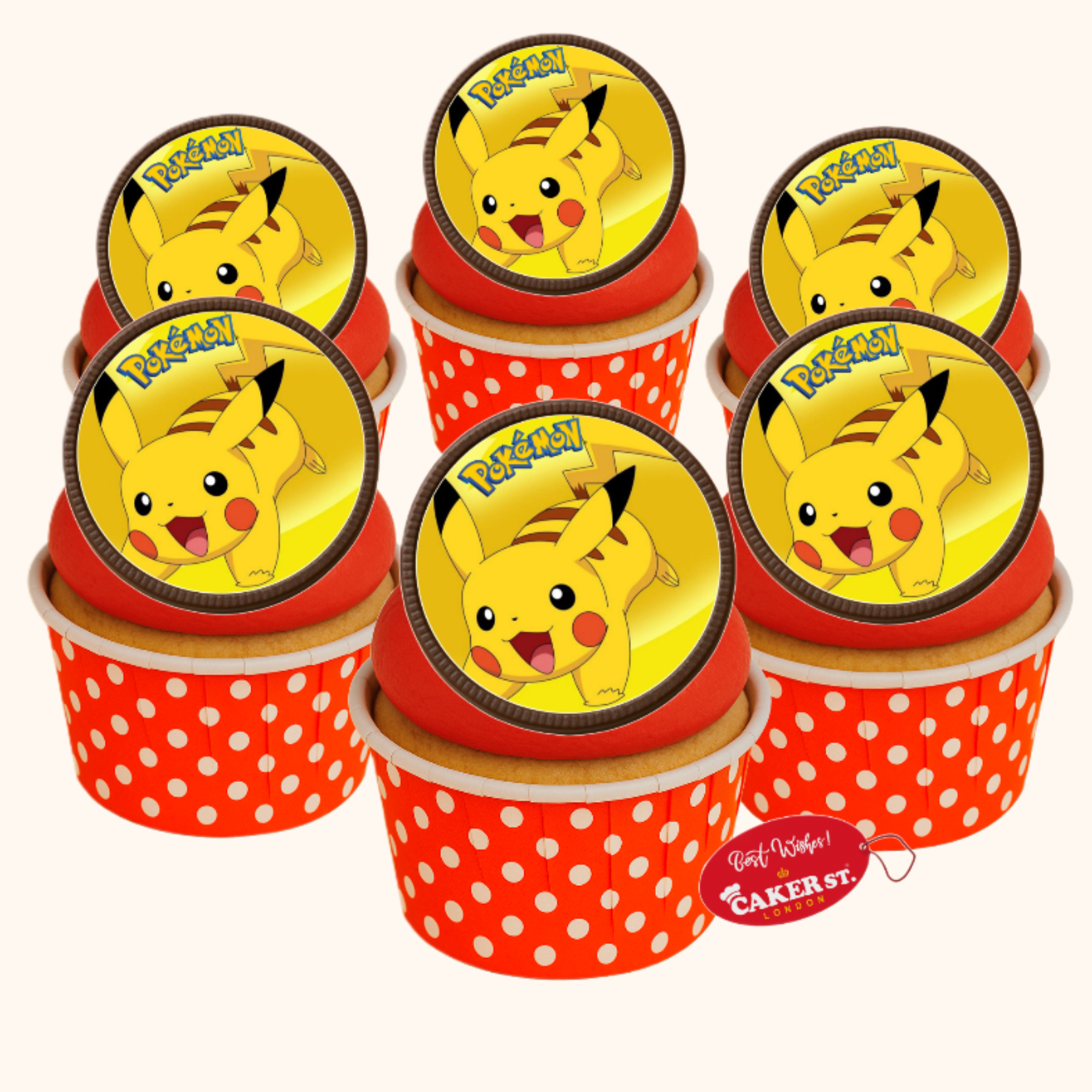 Chocolate Disc Pokemon Cupcakes