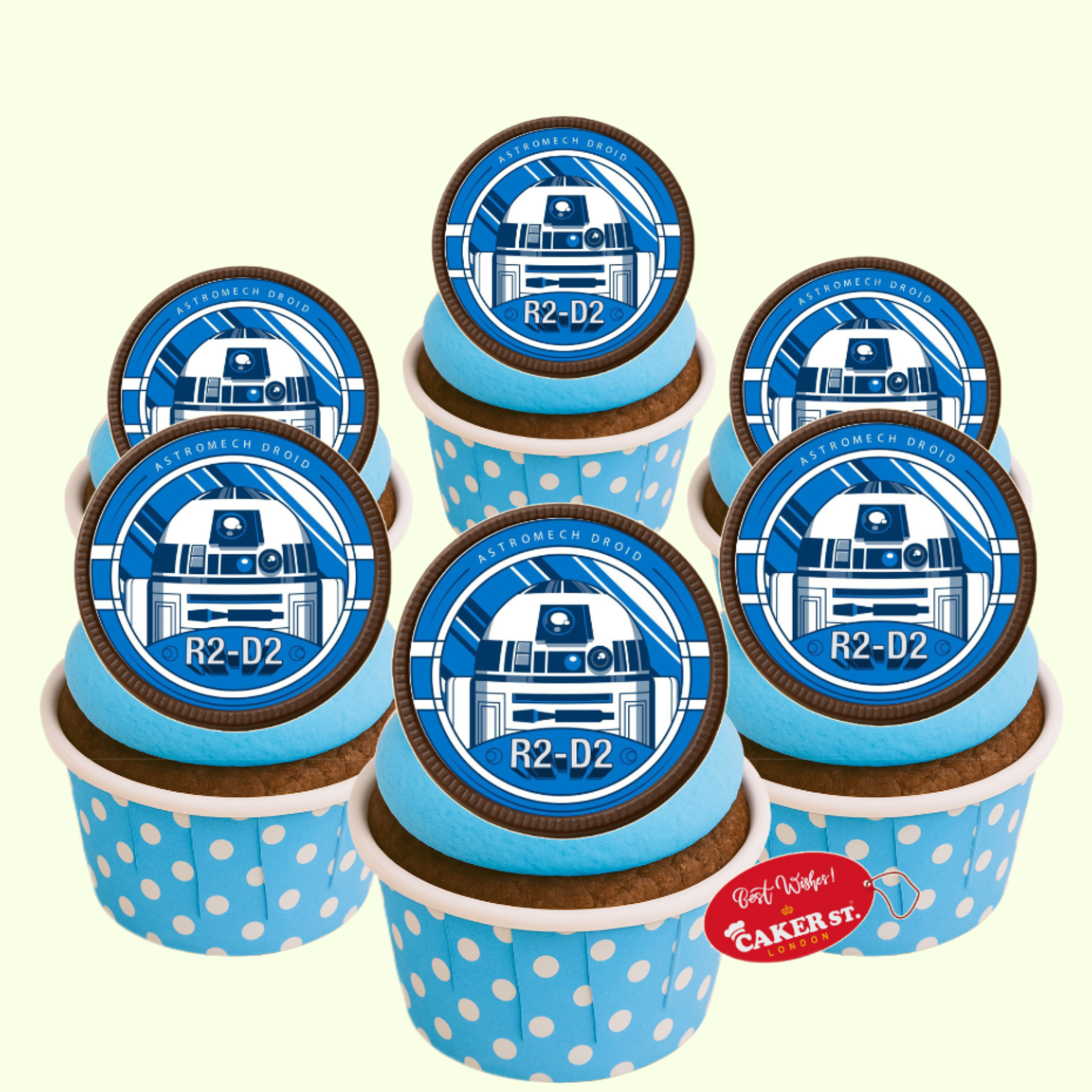 Chocolate Disc Star Wars Themed Birthday Cupcakes 