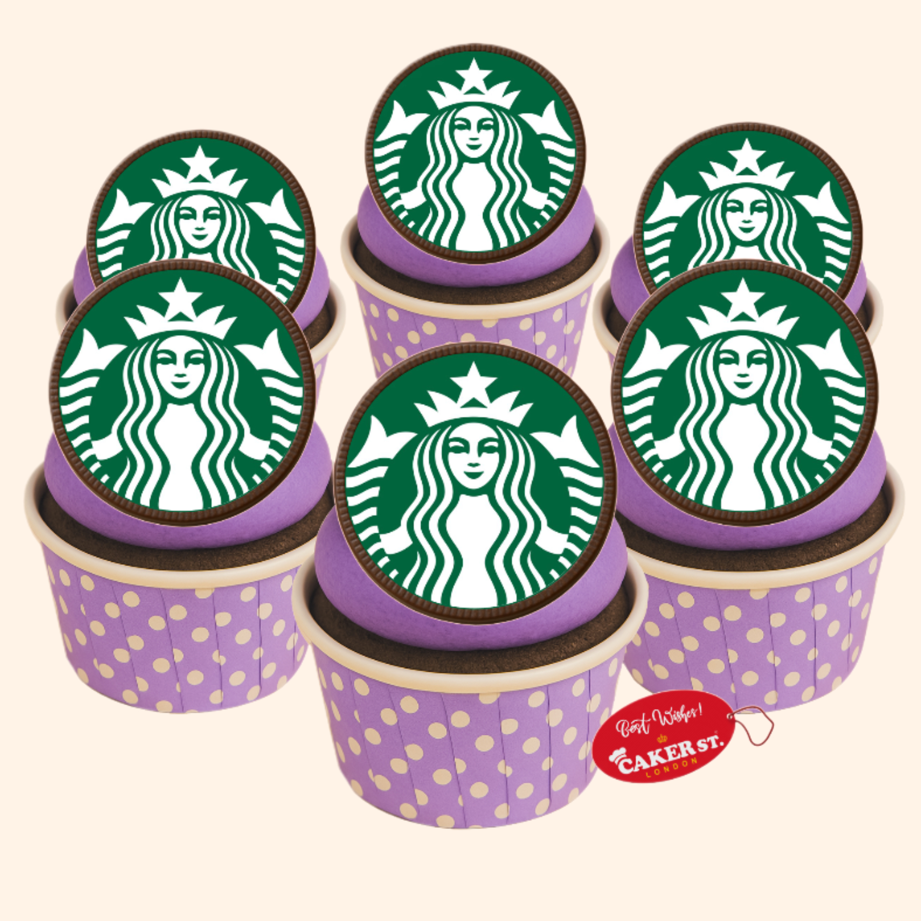 Chocolate Disc Starbucks Coffee Cupcakes