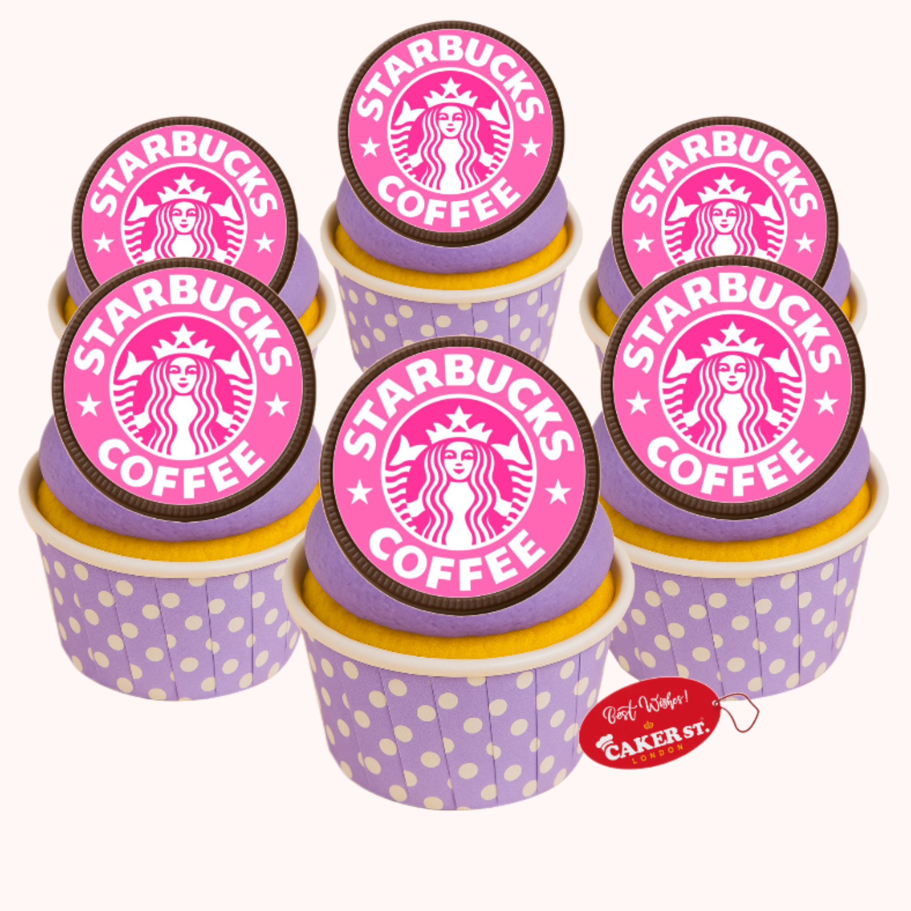Chocolate Disc Starbucks Coffee Cupcakes