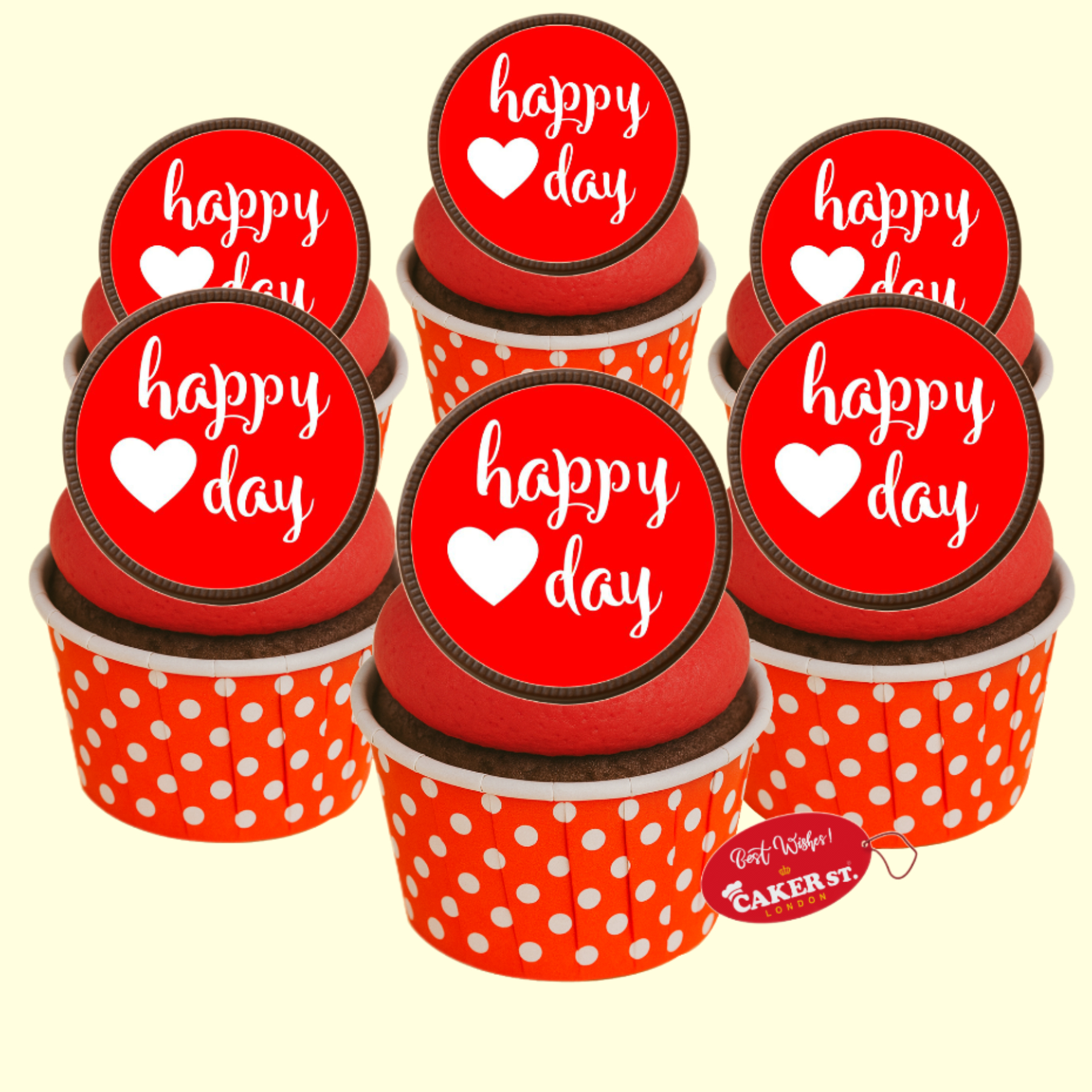 Chocolate Disc Valentines Day Cupcakes