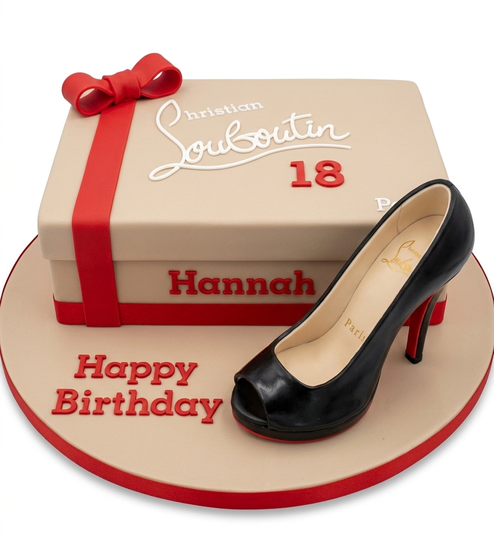 Christian Louboutin Shoe Box Birthday Cake