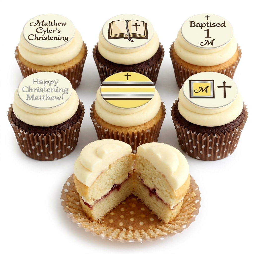 Elegant Christening & Baptism Cupcakes