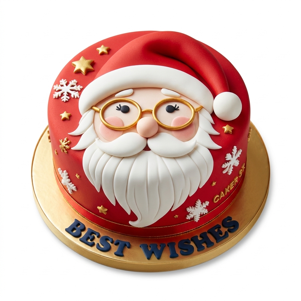 Santa Christmas Face Cake