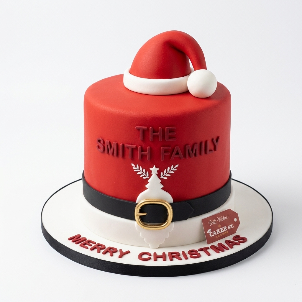 Personalised Santa's Belt Christmas Cake