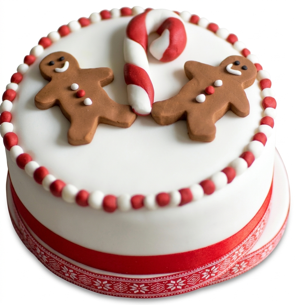 Gingerbread & Candy Cane Christmas Cake