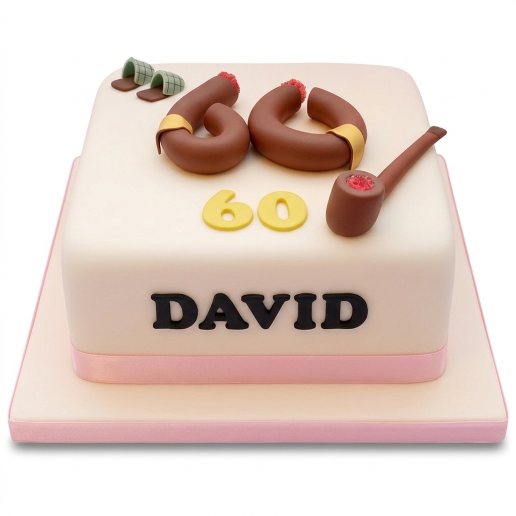 Gentleman's Cigar & Pipe Birthday Cake