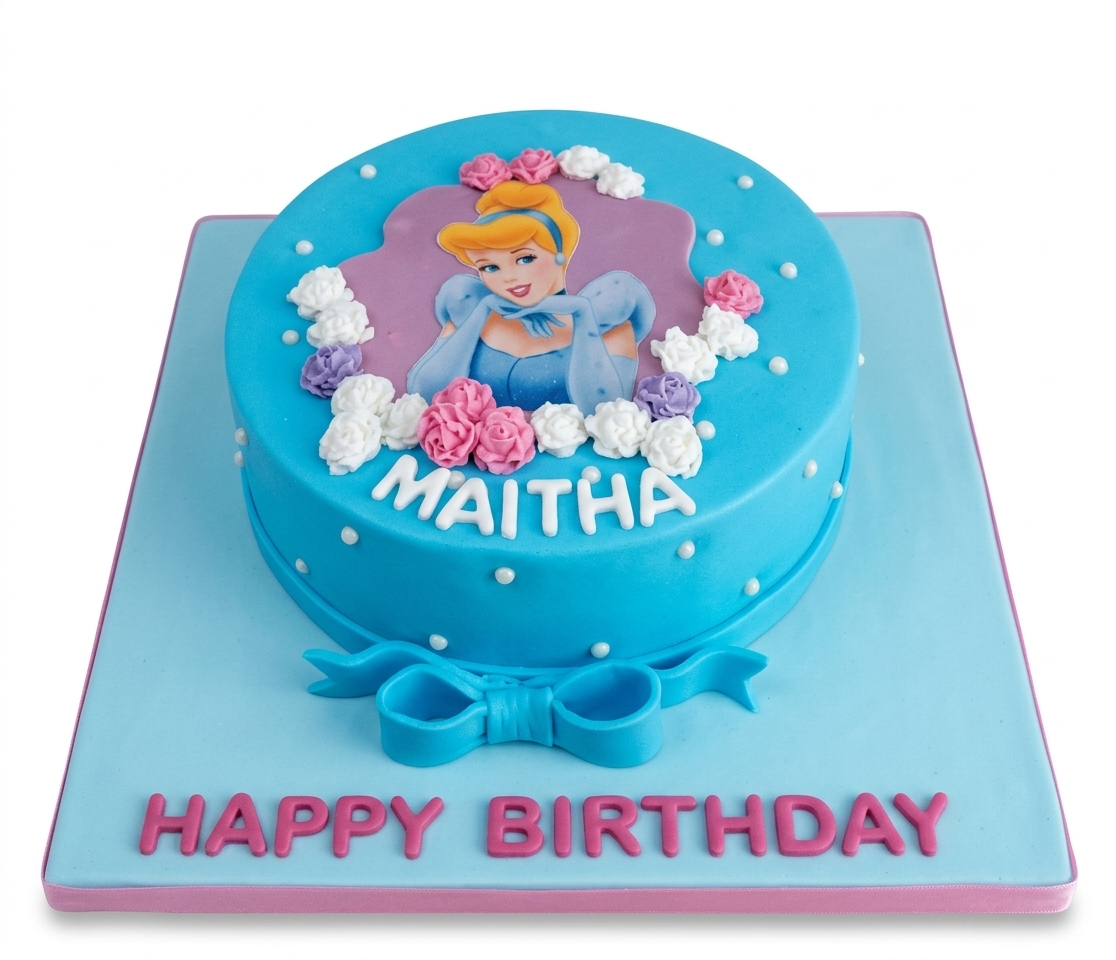 Cinderella Princess Birthday Cake for Girls
