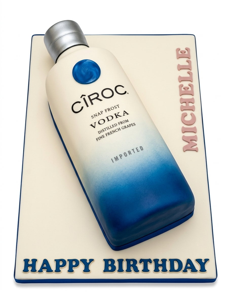 Ciroc Bottle Birthday Cake