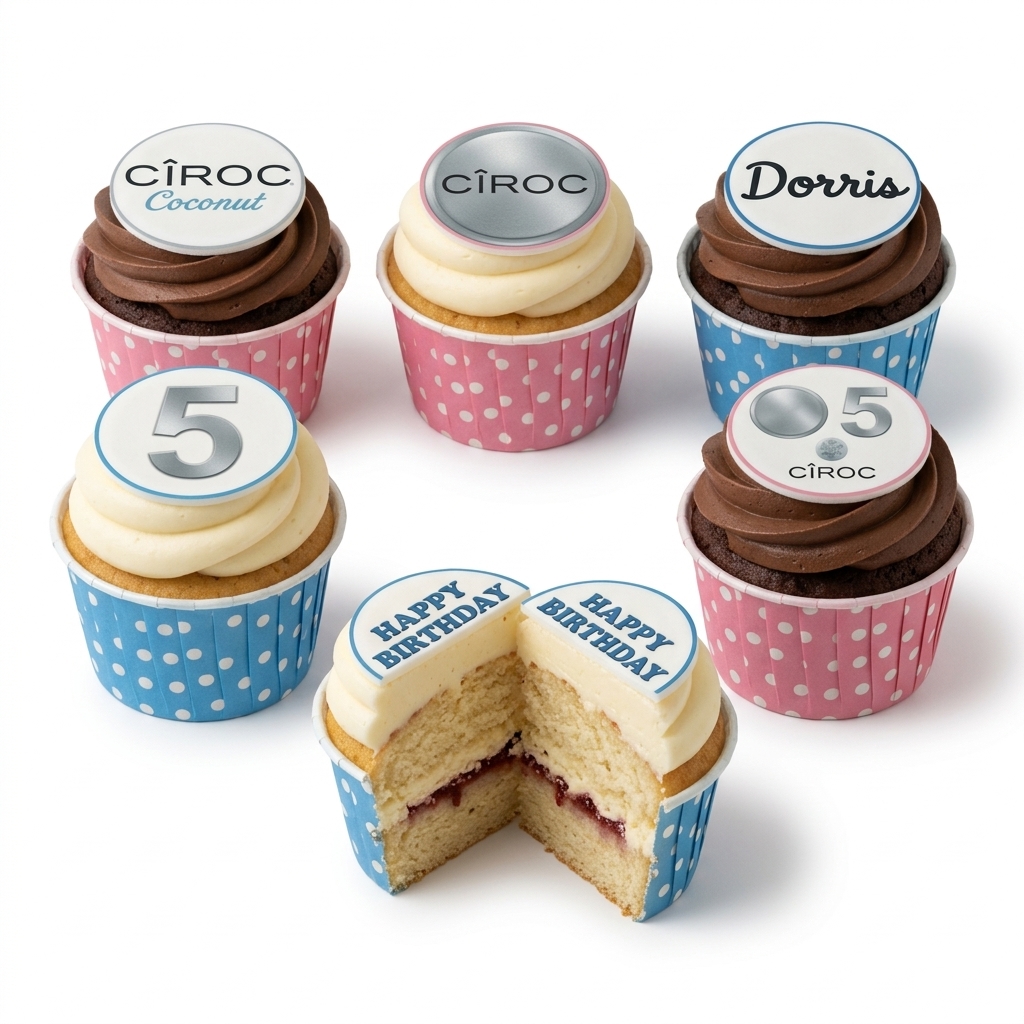 Ciroc Themed Birthday Cupcakes